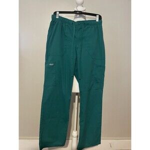 Cherokee Workwear Scrub Pants Medium Hunter Green Cargo Drawstring